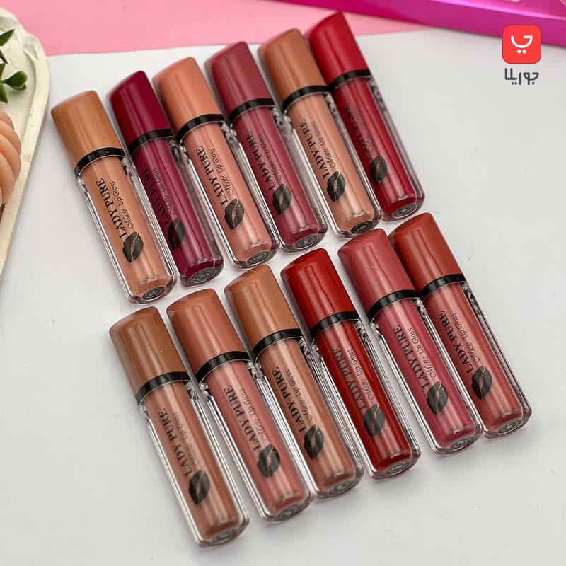 پک 12 عددی رژلب مایع لیدی پیور LADYPURE Matte Lip Gloss